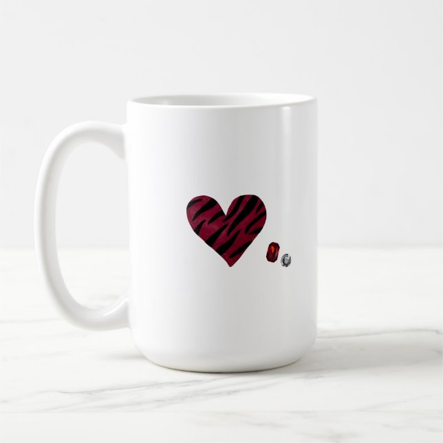Zebra-heart Coffee Mug (Left)