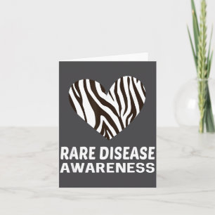 Zebra Heart Rare Disease Awareness Gift 2020 Card