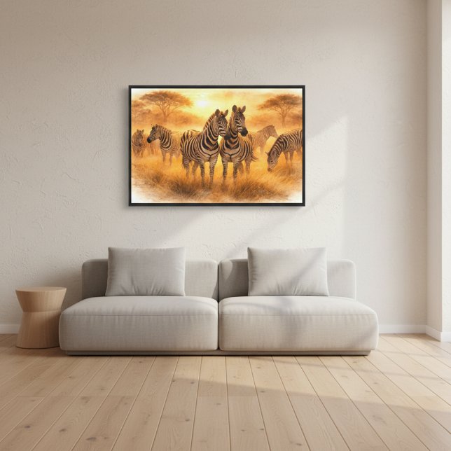 Zebra Herd — Rooted Unity Canvas Print (Creator Uploaded)
