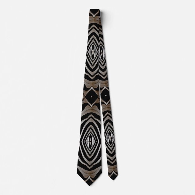 Zebra Hide Design Mens Neck Tie (Front)