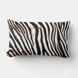 Zebra hide pattern lumbar cushion