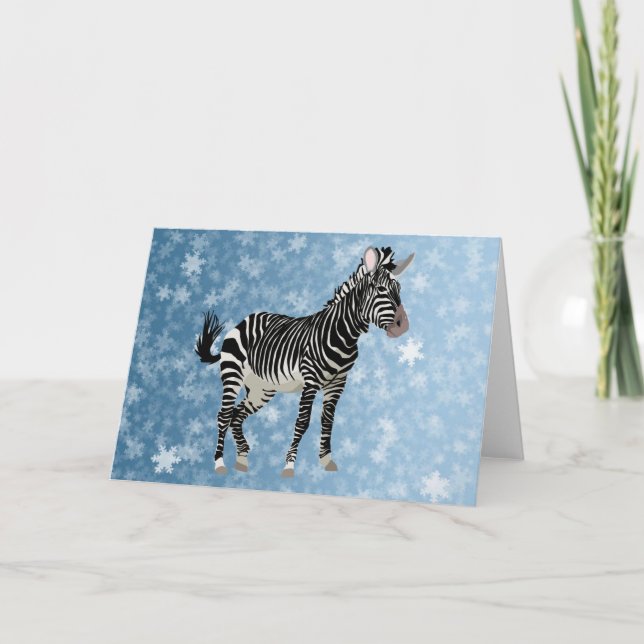 zebra holiday card (Front)