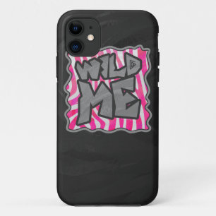 Zebra Hot Pink and White Wild Me iPhone 11 Case