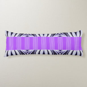 Zebra Illusion - Modern Abstrakt Purple Lilac Body Cushion