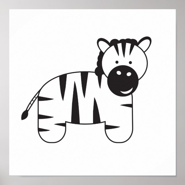 ZEBRA illustration by Lorena Depante Poster (Front)