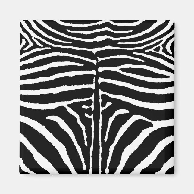 Zebra in Black and White Magnet (Front)