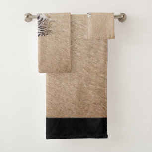 Zebra in high grass bath towel set
