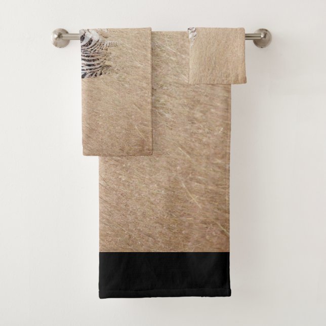 Zebra in high grass bath towel set (Insitu)
