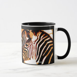Zebra in love mug