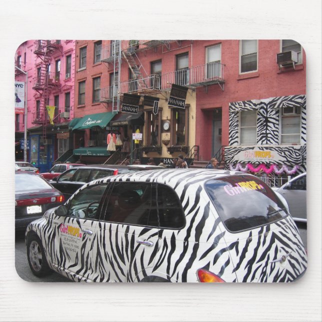 zebra in manhattan NYC mousepad design (Front)