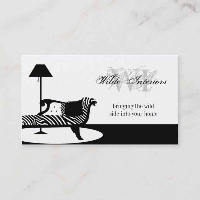 Zebra Interior Design : Business Cards (Front)