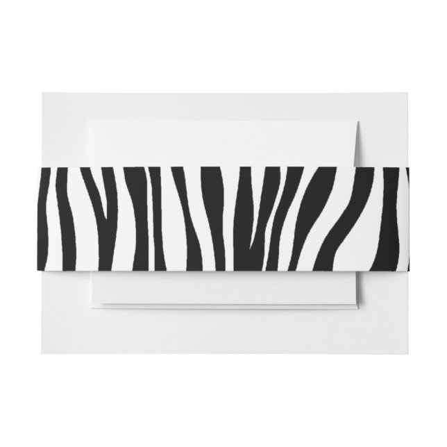Zebra Invitation Belly Band (Front Example)