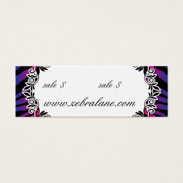 Zebra Jewellery Hang Tag Fashion (Front)