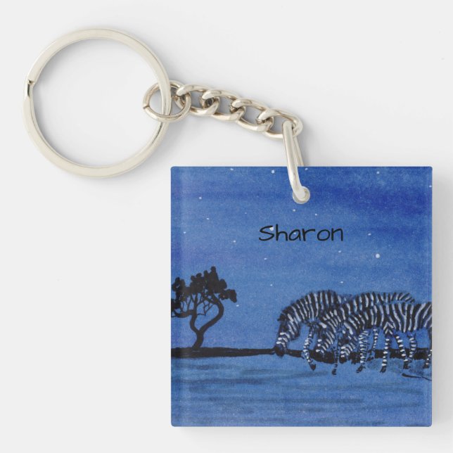 Zebra Key Ring (Front)