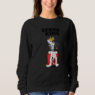 Zebra King Boys Zebra Mens Zebra Sweatshirt