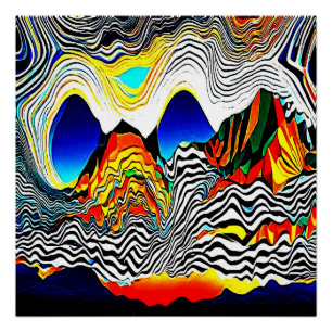 Zebra Landscape Poster