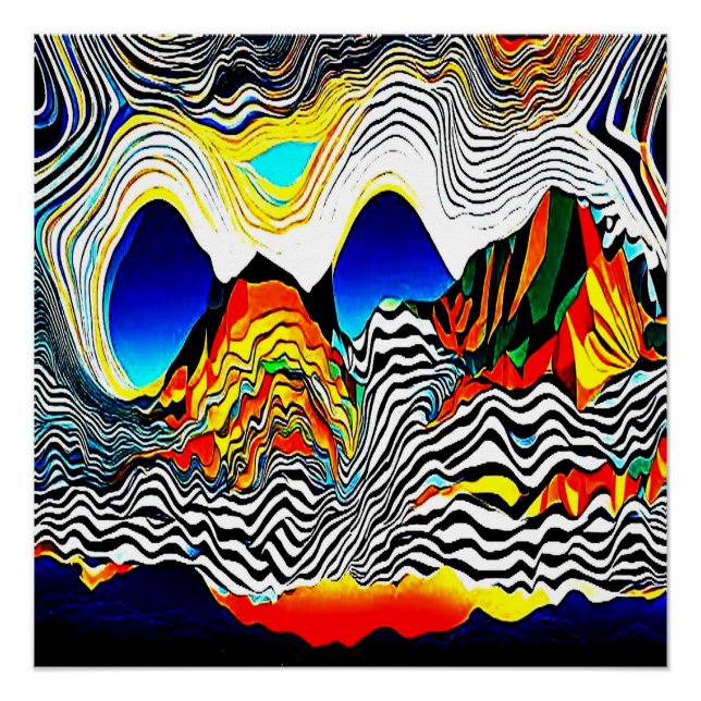 Zebra Landscape Poster (Front)