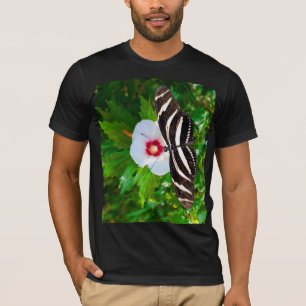Zebra longwing butterfly on a Hibiscus Red T-Shirt