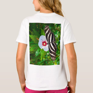 Zebra longwing butterfly on a Hibiscus Red T-Shirt