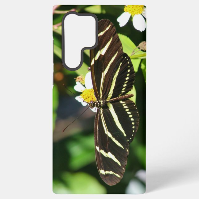 Zebra Longwing Butterfly Samsung Galaxy S22 Ultra Case (Back)