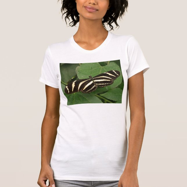 Zebra Longwing Butterfly T Shirt (Front)