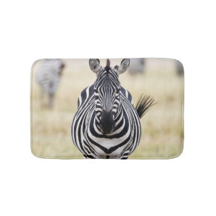 Zebra looking at you bath mat
