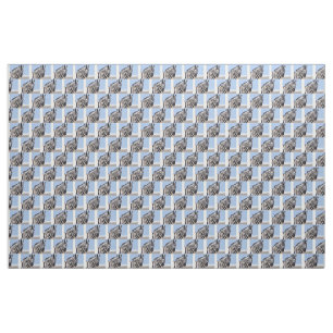 Zebra looking at you fabric