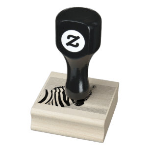 Zebra looking at you rubber stamp
