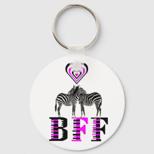 Zebra Love - BFF Key Ring