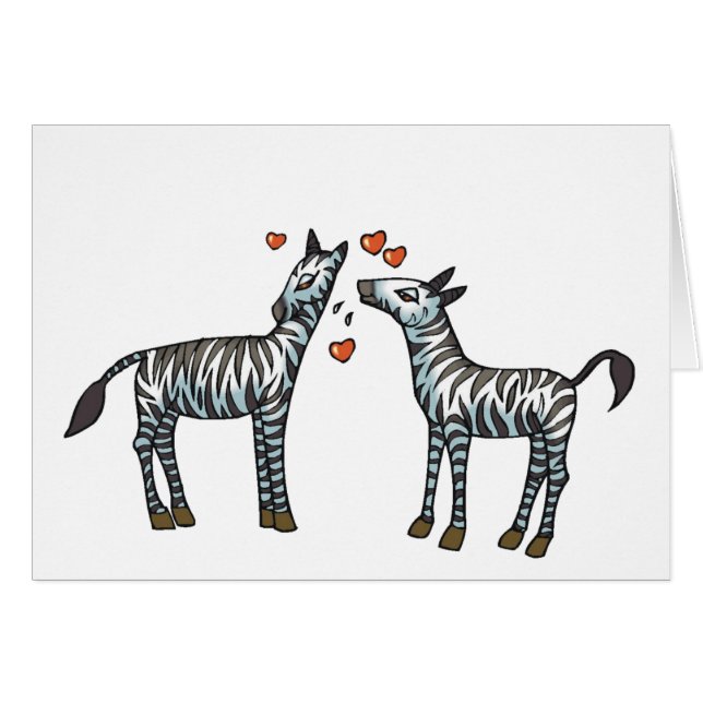 Zebra Love Card (Front Horizontal)