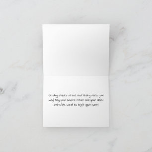 Zebra Love Get Well Folded Card