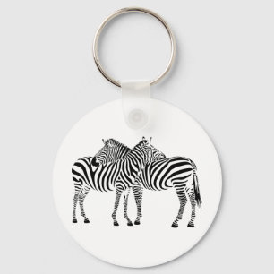 Zebra Love Key Ring