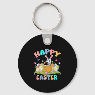 Zebra Lover Happy Easter Bunny Zebra Easter Sunday Key Ring