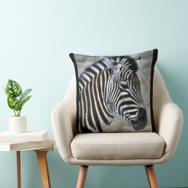 Zebra Lovers Art  Cushion (Chair)