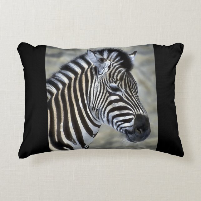 Zebra Lovers Art  Decorative Cushion (Front)