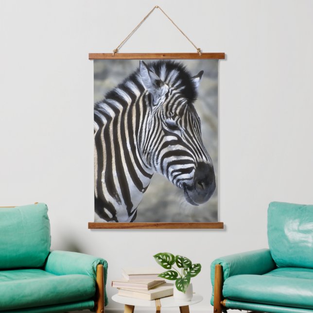Zebra Lovers Art Shower Curtain Hanging Tapestry (Living Room)