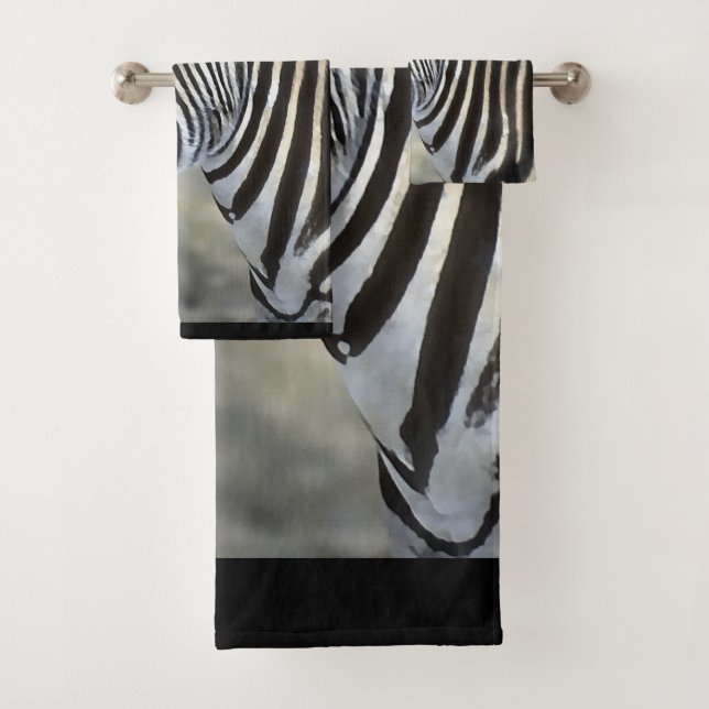 Zebra Lovers Bath Towel Set (Insitu)