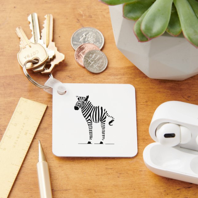 Zebra Lovers Gifts Key Ring (Desk)