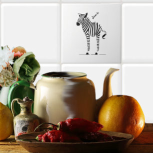 Zebra Lovers Gifts Tile
