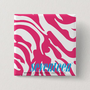 Zebra Magenta 15 Cm Square Badge