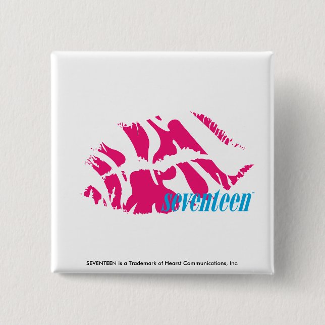Zebra Magenta 15 Cm Square Badge (Front)