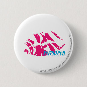 Zebra Magenta 6 Cm Round Badge