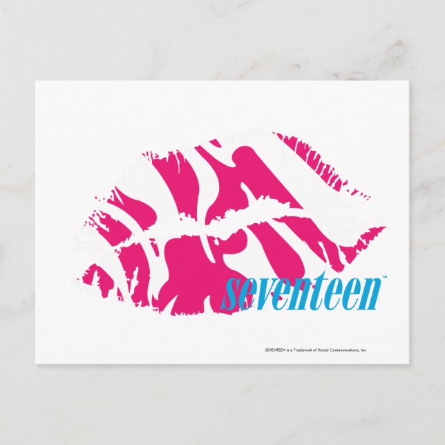 Zebra Magenta Postcard (Front)