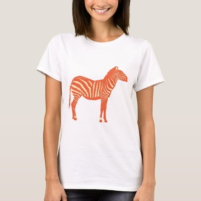 Zebra - Mandarin and light orange T-Shirt (Front)