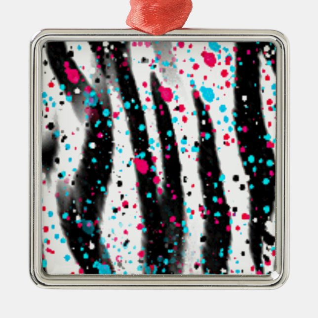 Zebra Metal Ornament (Front)