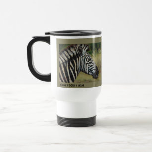 Zebra Metal Travel Mug