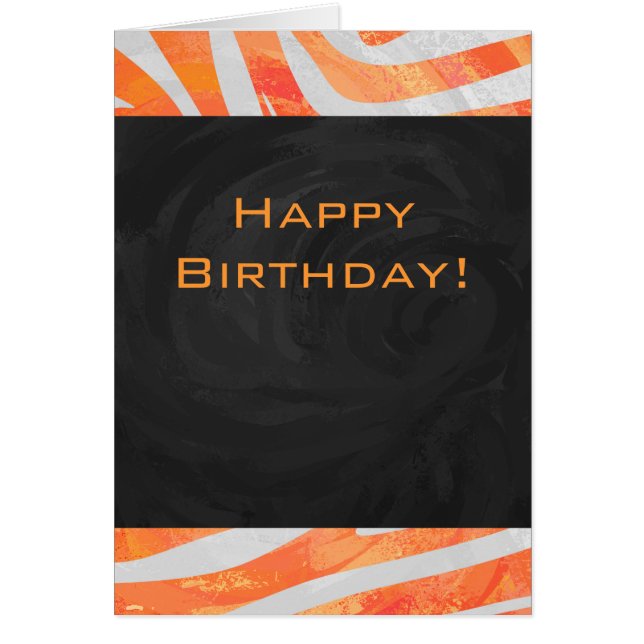 Zebra Monogram Orange and White (Front)