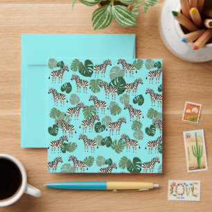 Zebra Monstera Pattern Envelope
