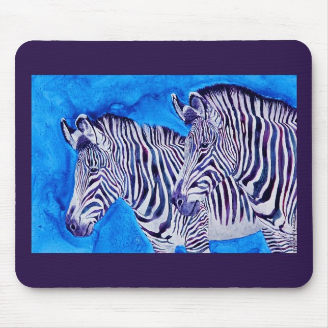 Zebra Mousepad - "Seeing Double" (Front)
