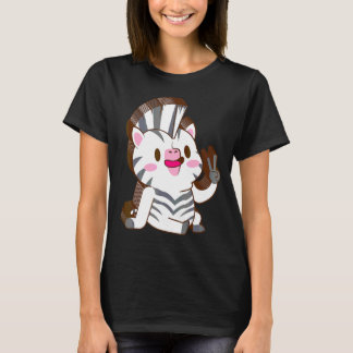 Zebra Multilayer Peace Relaxed Cute Aesthetic T-Shirt